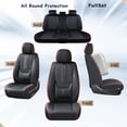 thumbnail image 5 of Coverado Black&RedLine Car Seat Covers Front, Waterproof Faux Leather Auto Seat Protectors with Lumbar Support, Luxury Automotive Interior Accessories Universal Fit Most Cars SUV Trucks, 5 of 5