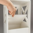 thumbnail image 4 of Zimtown Modern Bathroom Cabinet Storage Cupboard Wooden Slim Shelf Cupboard White New, 4 of 6