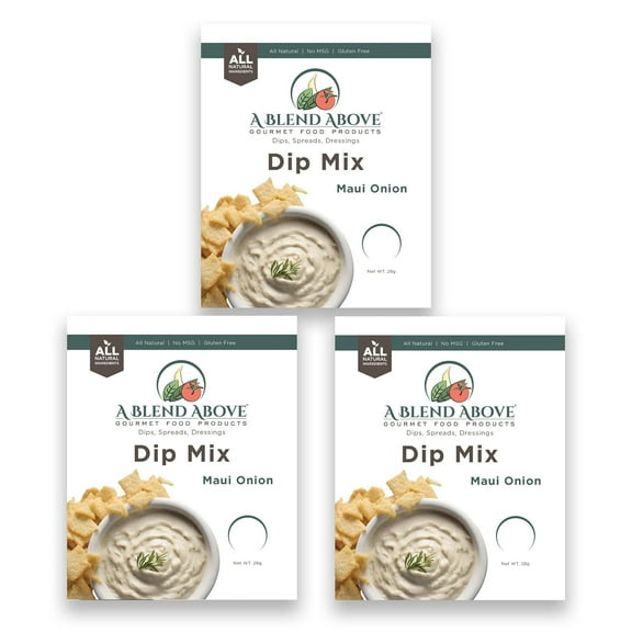 A Blend Above Maui Onion Dip Mix, Gluten-Free, Low-Carb, 3 Packs