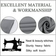 thumbnail image 4 of Yipa Single Curtain Panel Thermal Insulated Short Window Curtain Half Window Drape Blackout Curtain Cafe Tier Kitchen Scarf Bathroom Valance Grey W:57"x L:18", 4 of 7