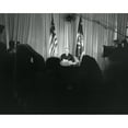 thumbnail image 2 of President Harry Truman Seated At His Desk With Lights On And Cameras Rolling. He Was Announcing That World War 2 In, 2 of 2