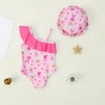 thumbnail image 4 of mgoYE Baby Girl Swimwear 12-18 Months Toddler Swimsuit Girl Baby Bathing Suit Ruffle Sleeveless Beach Swimwear with Shorts Two Piece Tankini Set(Pink,12-18 Months), 4 of 4