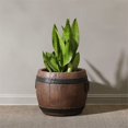thumbnail image 2 of Brown Whiskey Barrel 12in. Dia. Bowl Planter, 2 of 5