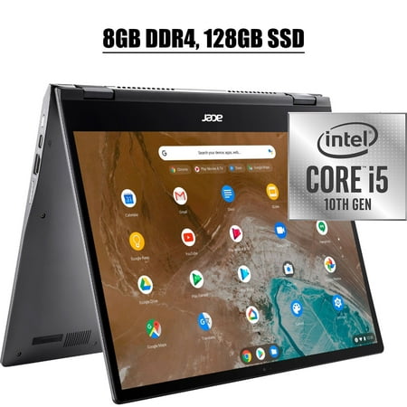 Acer Chromebook Spin 713 2020 Latest 2-in-1 Laptop I 13.5" 2K IPS Touchscreen I Intel Quad-Core i5-10210U I 8GB DDR4 128GB SSD I Backlit KB USB-C WIFI HDMI Chrome OS