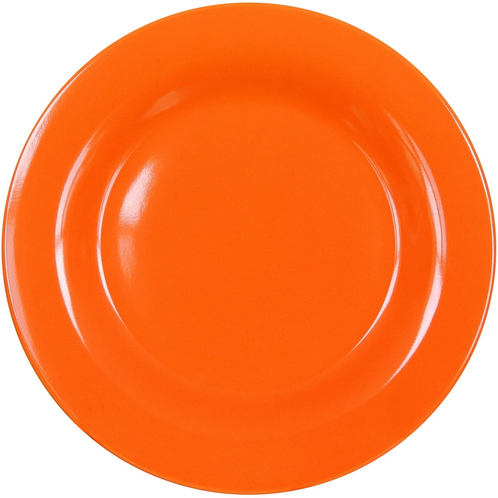 Mainstays Competition Orange 4Pack Stoneware Dinner Plates Walmart