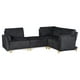 thumbnail image 3 of Sala Modular Makora Morelli Memory Foam Negro Chenille De 4 módulos, 3 of 9