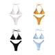 thumbnail image 5 of Sonducket Bañador Push Up para mujer, bañador de playa de Color sólido, correas ajustables para buceo al aire libre, baño, fiesta en la Traje de baño Blanco S, 5 of 6