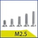 thumbnail image 3 of Juego de 50 tornillos Yashi Cabeza plana con impulsor de estrella M2,5 de Acero inoxidable, 3 of 5