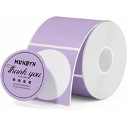 MUNBYN 2 Inch Purple Circle Thermal Labels for Business, 750 Sheets/1 Roll