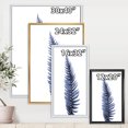 thumbnail image 4 of Designart 'Tropical Blue Watercolour Leaves On White' Bohemian & Eclectic Framed Canvas Wall Art Print, 4 of 5