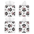 thumbnail image 2 of Lsque Pirate Puppy Printed Tissue Box Cover Holder, Facial Paper Organizer Dispenser,Square with Bottom Belt, PVC Leather Decorative Organizer, 2 of 8
