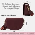 thumbnail image 4 of Kedzie Luna Crossbody Bag Shoulder Purse with Removable Strap, Oxblood (Women's), 4 of 9