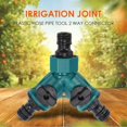 thumbnail image 2 of 2-Way for Garden Hose Quick Connector Distributor Water Regulation 2-Way Shut-Off Valve Separator 2-Way Garden Hose for Faucet 3/4 Inch Connector，, 2 of 5