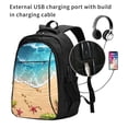 thumbnail image 2 of Daiia Tropical Beach With Starfish Pattern USB Charging Backpack for Men and Women, Anti-Theft Backpack,Travel Backpack,School Backpack,College Backpack,Laptop Backpack, 2 of 7