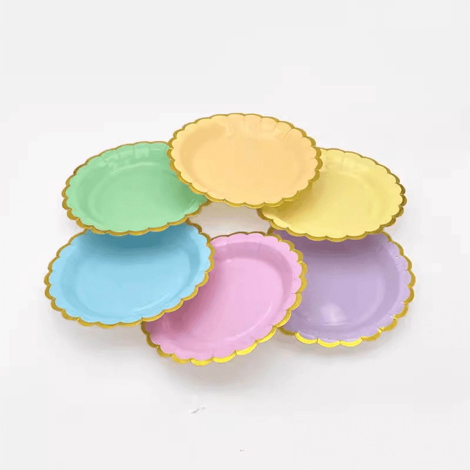 ERDOUY Orange 50 Pcs 9" Premium Disposable Paper Dessert Plates, Sturdy Leak-Resistant Dinner Plates for Party, Birthday & Holiday Gatherings