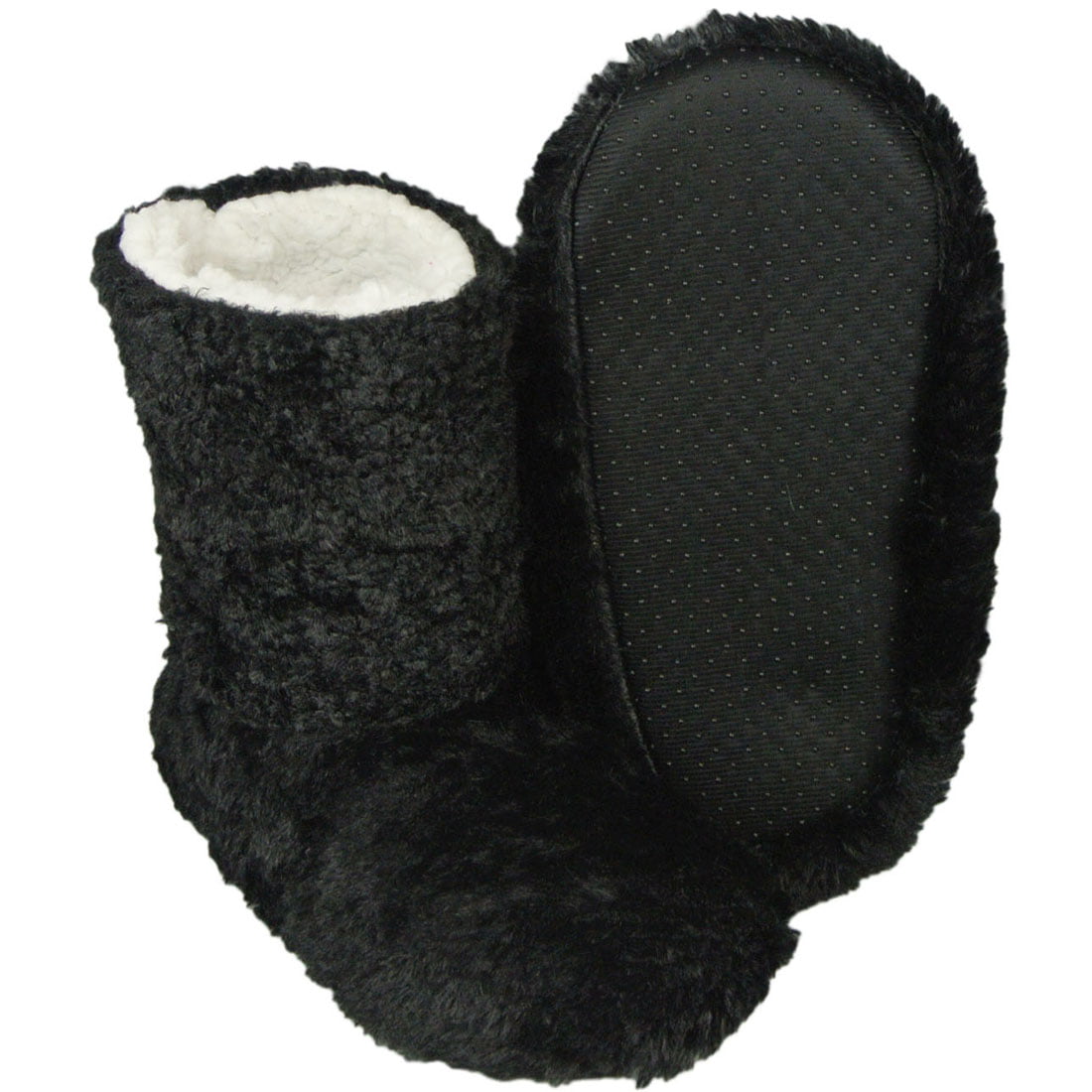 white fuzzy boot slippers