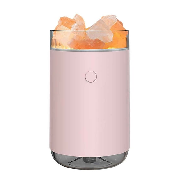 Blasgw Crystal USB Humidifier Aroma Diffuser - 260ml Ultrasonic Cool Mist Humidifier with 7-Color Night Light, Auto Shut-Off, Whisper-Quiet for Bedroom, Office, Desk Decor Pink