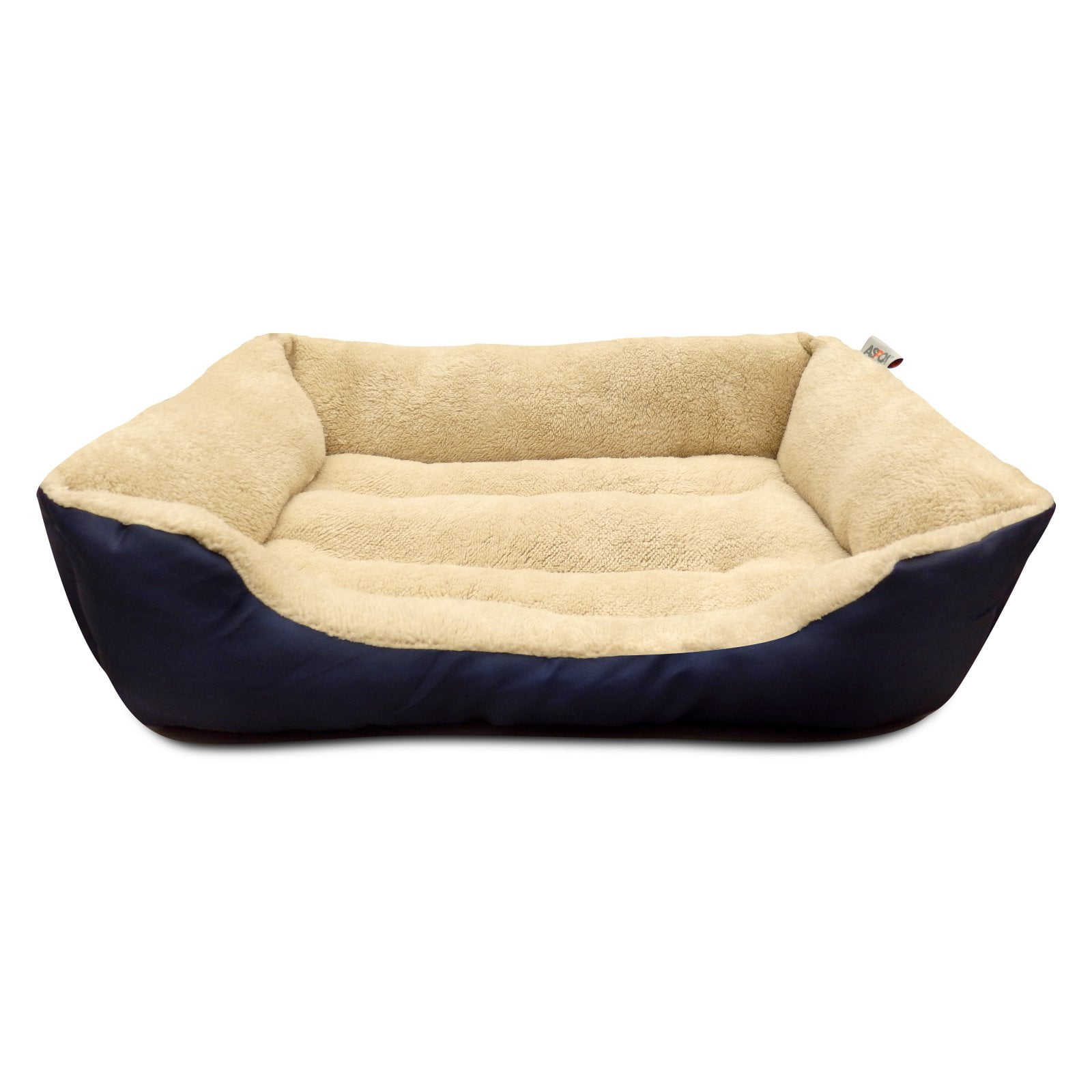 ASPCA Striped Cuddler Dog Pet Bed, Medium, Blue eBay