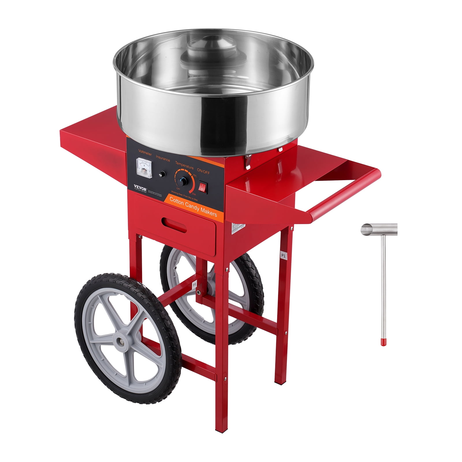 Cotton Candy Machine - 400W Portable with Large Splash-Proof Plate