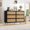 Black, variant on Features six deep drawers and a wide top, combining storage and modern style. Ideal for bedroom, closet, living room, hallway, or kids’ room.