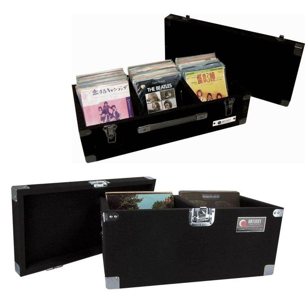 Odyssey CLP200P Carpeted Pro DJ Vinyl Record Case + C45200 45 RPM