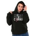 thumbnail image 3 of Courage Breast Cancer Awareness Hoodie Sweatshirt Women Brisco Brands M, 3 of 6