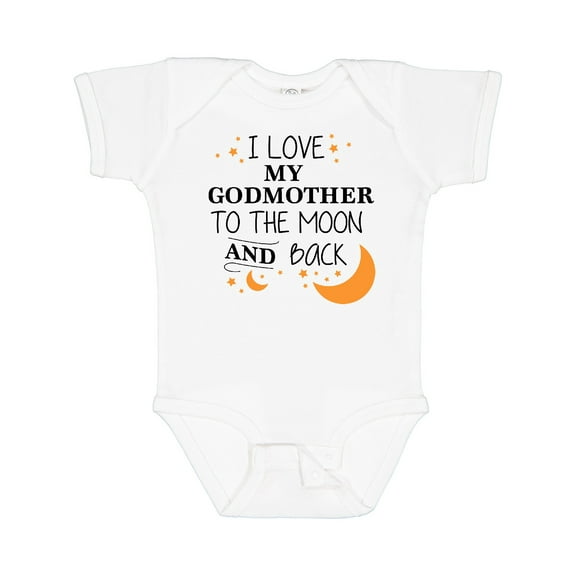Inktastic I Love My Godmother to the Moon and Back Boys or Girls Baby Bodysuit