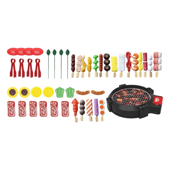 Juego de Juguetes de Cocina para Niños, Parrilla de Barbacoa para Niños, 47x, 2, 3, 4, 5, 6 años