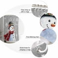 thumbnail image 6 of Gray Christmas Bathroom Curtain 72 Inch Shower Curtain with Hooks, Snowflake Snowman Xmas Birds Berry Waterproof Polyester Bath Curtain Washable Bathtub Curtain 60''x 72'', 6 of 6