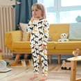 thumbnail image 5 of Dailycode Cotton Pajama Set Snug Fit Long Sleeve Top and Pants for 18M-8Y Dogs Outline and Paw, 5 of 7