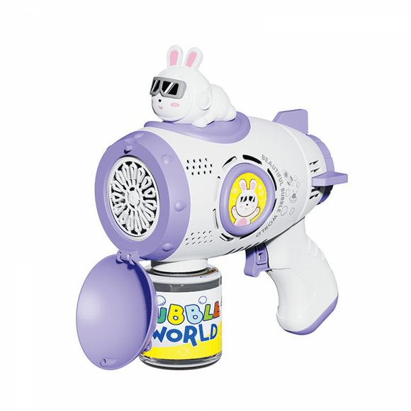 Bubble Guns for Kids, Space Bubble Machine for Toddlers, Leak Proof Design, Bubble Blaster with LED, Bubble Blower(Purple)