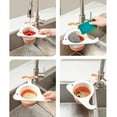 thumbnail image 3 of Corner Sink Drain Basket Hanging Rack for Kitchen Sinks - Vegetable Fruit Strainer Kitchen Utensils, 3 of 16