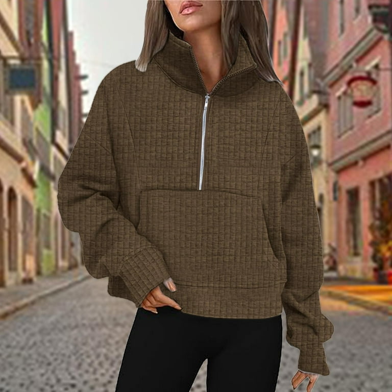 Half zip sweatshirt women's vintage sale