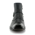 thumbnail image 2 of Ferro Aldo Alejandro MFA606326 Mens Memory Foam Casual High Western Buckle Strap Ankle Dress Boots, in Black, Men's Size 7.5, 2 of 8