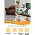 thumbnail image 5 of Sage Green Black Women Couch Cover Sofa Covers 3 Cushion Sectional Couch, Spring Eucalyptus Leaves Washable Sofa Covers Slipcover Sectional Sofa Cover, Furniture Protector 71"x150", 5 of 9