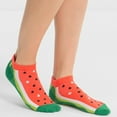 thumbnail image 7 of 2 Pair Watermelon Print Ankle Socks, Unisex Breathable Non-Slip Casual Socks, 7 of 7
