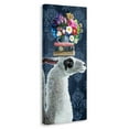 thumbnail image 3 of Stupell Industries Llama with Book & Flower Arrangement Animals Painting Wrapped Canvas Canvas Art Print Wall Art, 13 x 30, 3 of 7