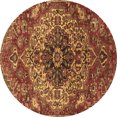 thumbnail image 1 of Ahgly Company Indoor Round Medallion Brown Traditional Area Rugs, 5' Round, 1 of 4