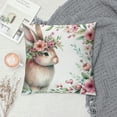thumbnail image 2 of COMIO Easter Spring Pillow Covers Decoration, Buffalo Plaid Farmhouse Rabbit Bunny Flower Easter Throw Pillows Cushion Case Couch Decor for Spring Home Outdoor Decor, 2 of 5