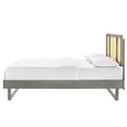 thumbnail image 6 of Platform Bed Frame, Full Size, Wood, Grey Gray, Modern Contemporary Urban Design, Bedroom Master Guest Suite, 6 of 9