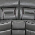 thumbnail image 3 of Benjara Lof Power Reclining Sectional Sofa Set, USB Port, Gray Gel Faux Leather, 3 of 5