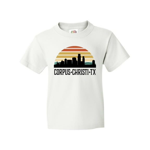 Inktastic Corpus Christi Texas Skyline Retro Youth T-Shirt