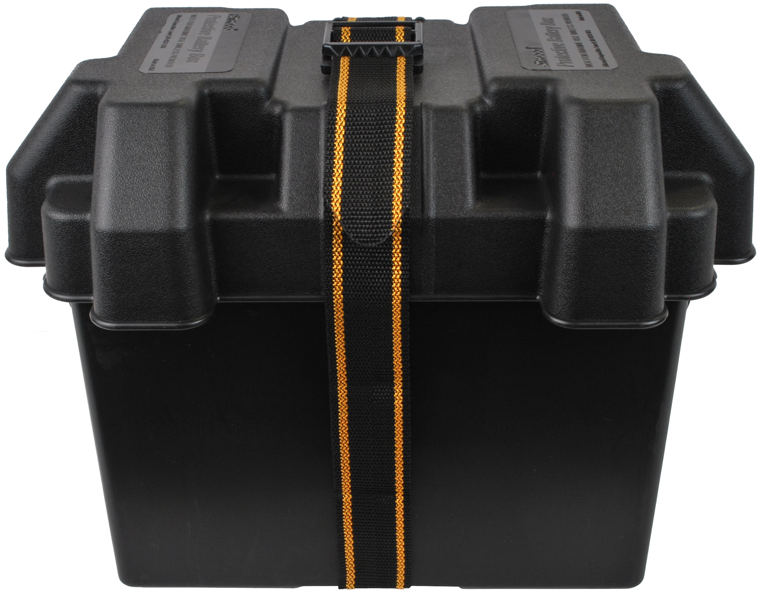 Photo 1 of Attwood 9069-1 Standard Acid-Resistant Series 24 Non-Vented Marine Boat Battery Box, Black