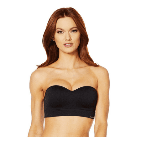 

Nearly Nude Seamless Bra with Optional Straps in Black XL (654386)