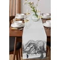 thumbnail image 4 of Boanket Dinosaurs Boy Table Runner - 90 Inch Long, Kitchen Dining Table Runner Dresser Scarves, Gray Funny Cartoon Forest Animals Farmhouse Decor for Coffee Tables Wedding Party Banquet, 4 of 8