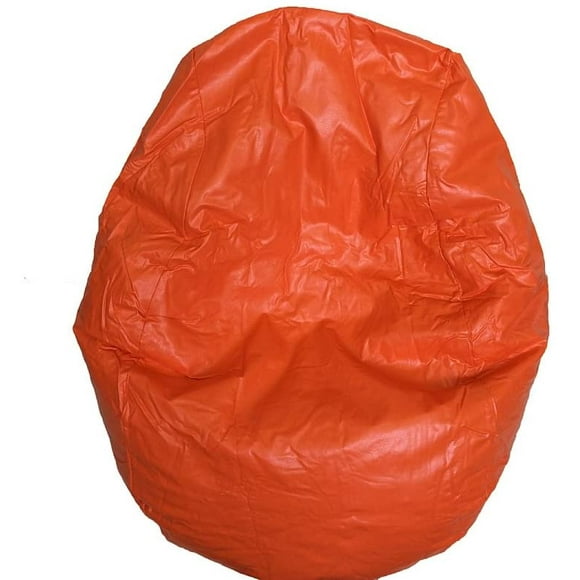Boscoman - Adult Fun Teardrop Vinyl Beanbag Chair - Orange - COVER ONLY