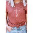 thumbnail image 5 of Faith Vertical Text Graphic Tee T-Shirt, 5 of 11