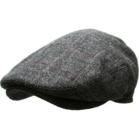 - Men's Cabbie Newsboy Ascot Herringbone Wool Blend Ivy Hat