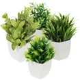 thumbnail image 1 of Planta en maceta falsa de escritorio, decoración de plantas para el hogar, planta Artificial decorativa, 4 Uds., 1 of 6