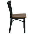 thumbnail image 5 of Flash Furniture HERCULES Series Black Three-Slat Ladder Back Metal Restaurant Chair - Cherry Wood Seat, 5 of 7